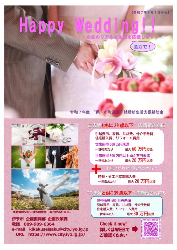 令和7年度結婚新生活支援補助金フライヤー